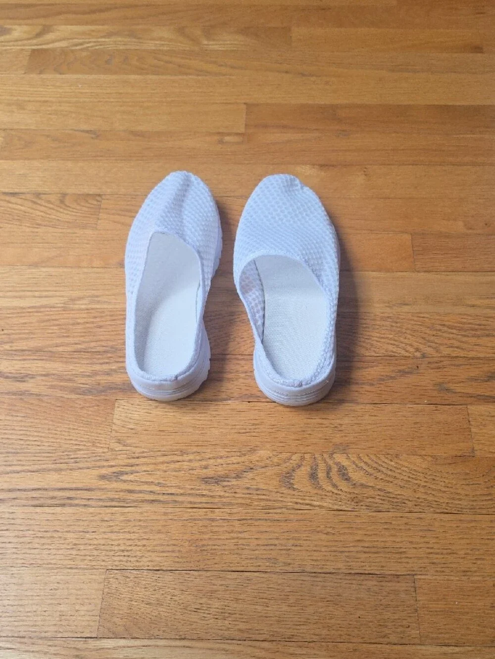 White Mesh Slip-On Clog Mule